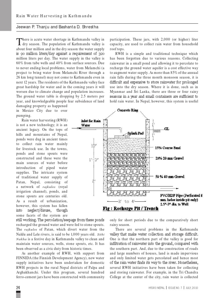 Rain Water Harvesting PDF | PDF | Aquifer | Groundwater