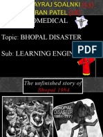 Branch: BIOMEDICAL Topic: Bhopal Disaster Sub: Learning Engineernig