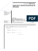 NBR 06120 - Cargas Para o Cálculo de Estruturas de Edificações