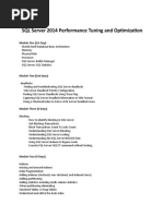 SQL Server 2014 Performance Tuning and Optimization: Module One (1st Day)