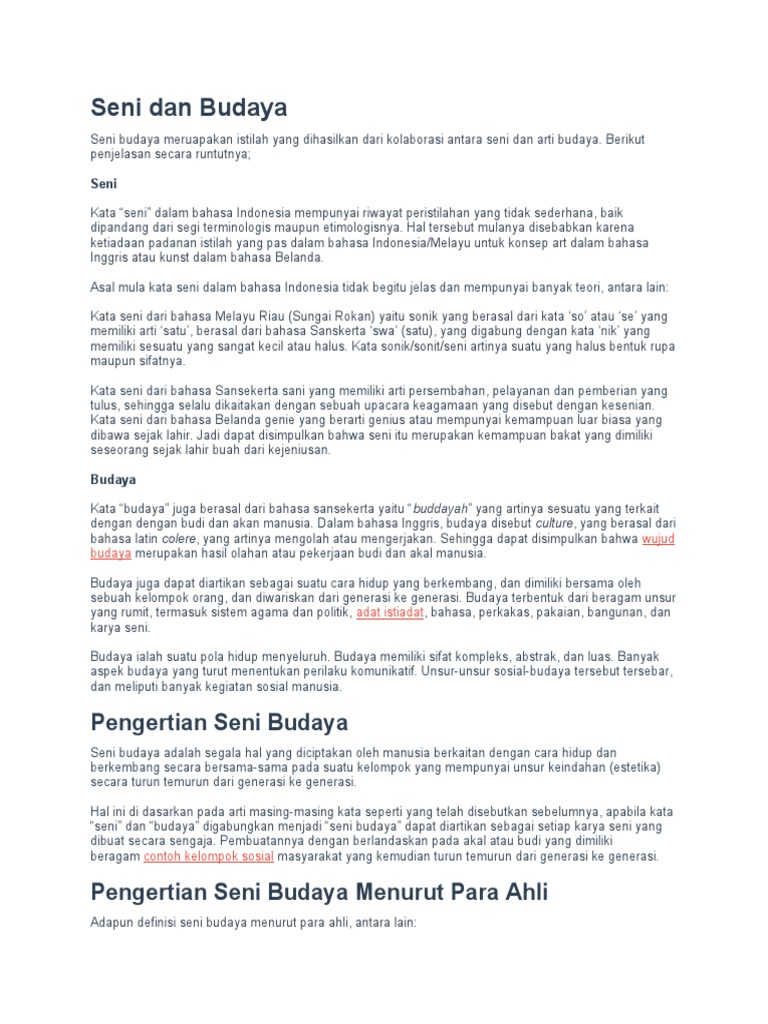 Seni Dan Budaya Pdf
