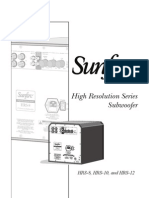 High Resolution Series Subwoofer: User's Manual