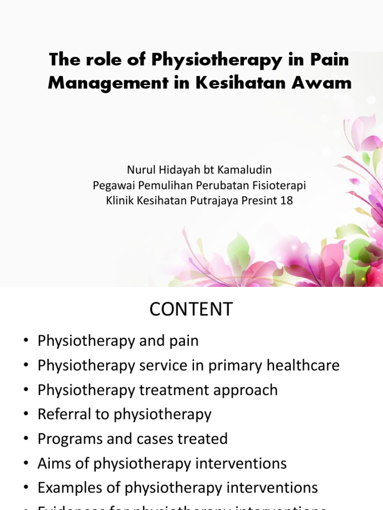 Physiotherapy's Role in Pain Management | PDF | Physical Therapy | Pain