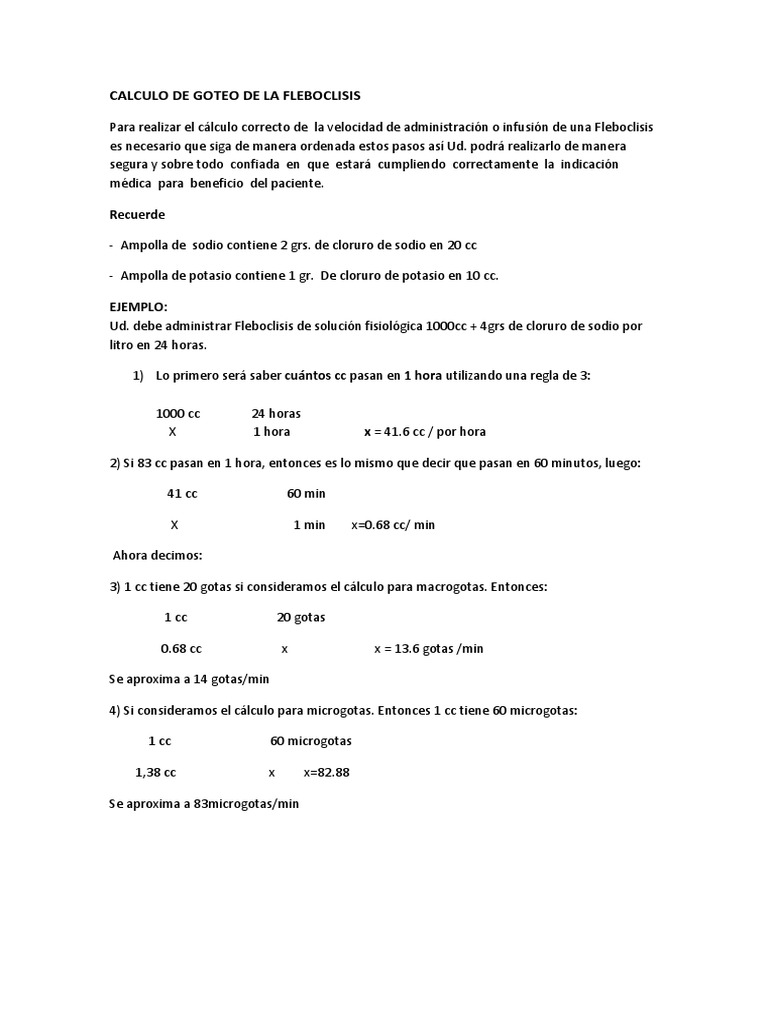 U1 C1 Apunte Calculo de Gotas | PDF