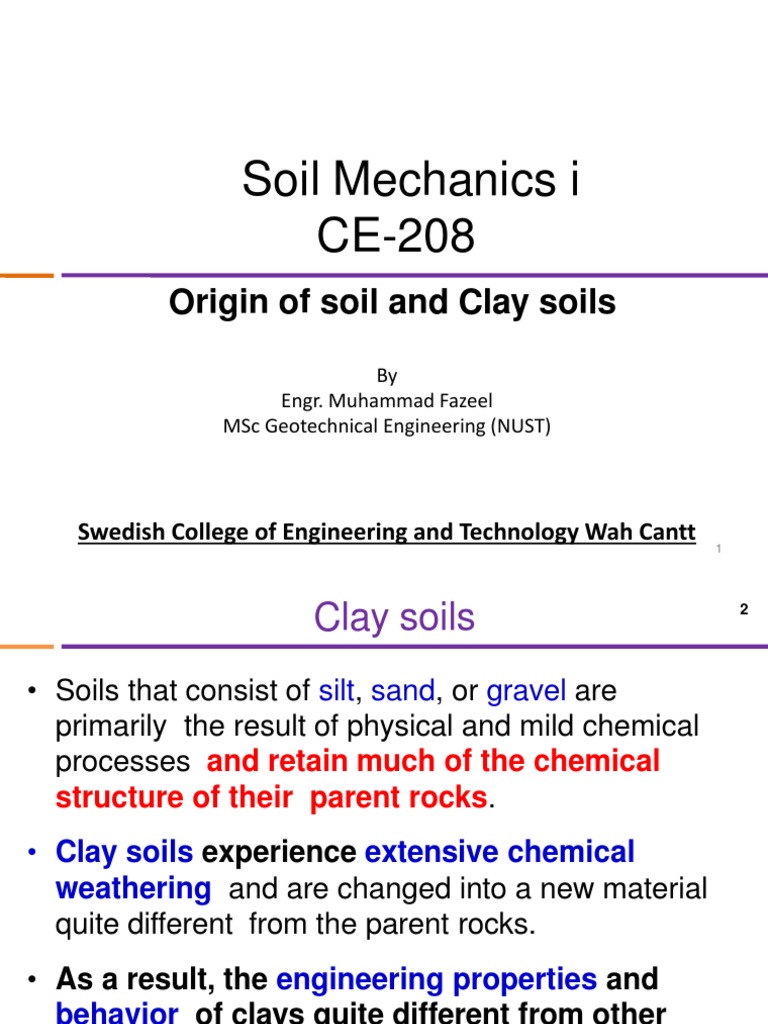 SM 03 Clay Soils | PDF | Clay | Soil