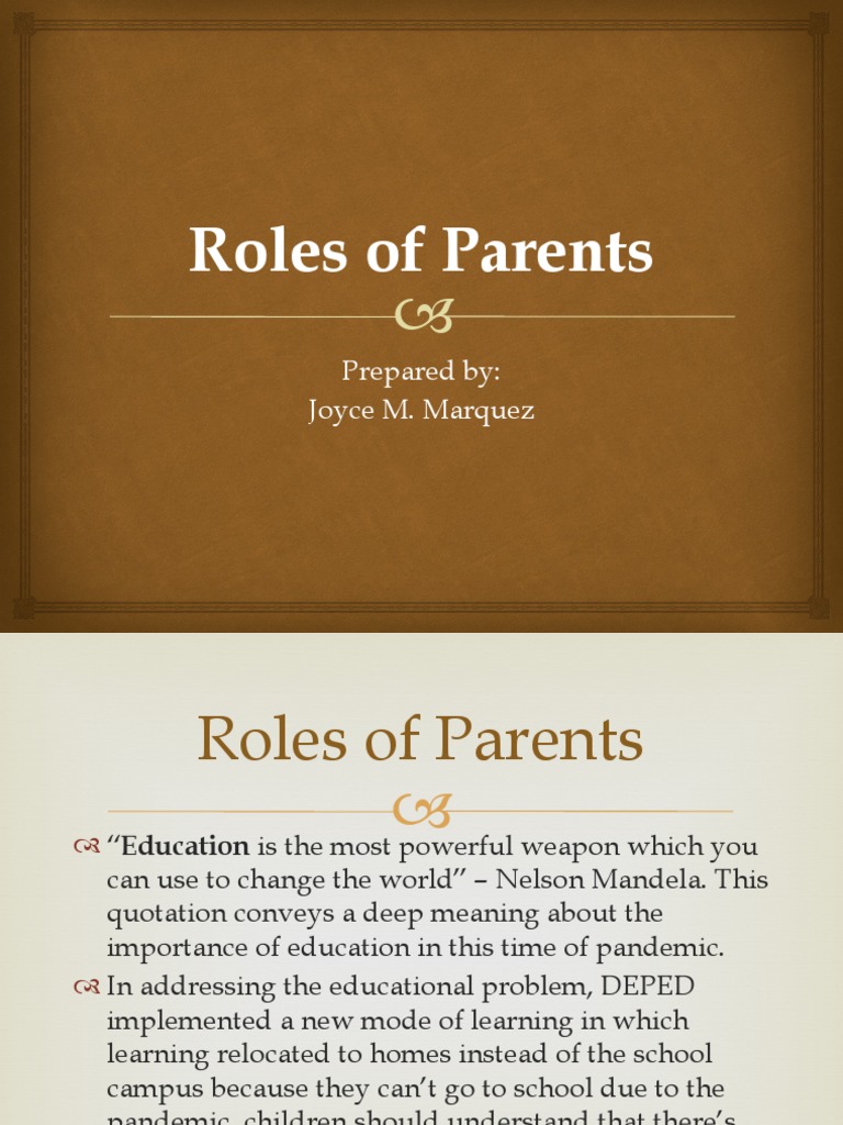 Essential Roles of Parents in Education | PDF | Wellness