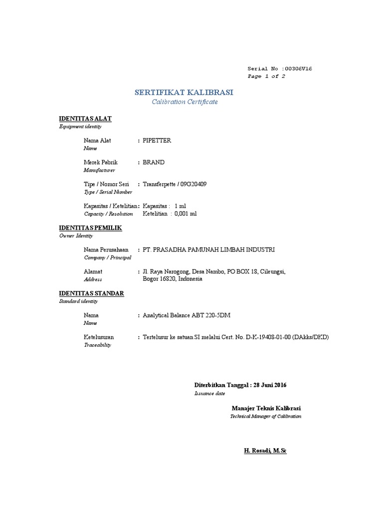 00306V16 Micropipette 1,0 ML PDF Metrology Nature