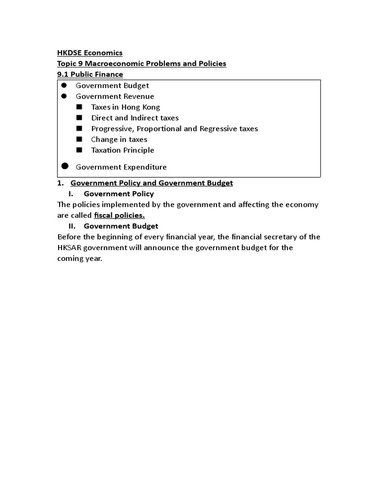 Econ Notes 9.1 | PDF