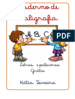 Caligrafia Letras e Palavras Gratis