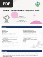 Position Control of 6DOF's Manipulator Robot by Haider Hashim - PPT