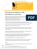 Solicitudes de Afiliación A ARL - Estudiantes en Prácticas