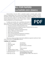 Call For Papers 2021 Issue 1
