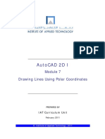 Autocad 2D I: Drawing Lines Using Polar Coordinates
