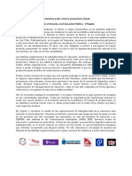 Declaración FODEP Sobre Retorno Presencial