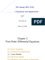 MAS 201 Spring 2021 (CD) Differential Equations and Applications