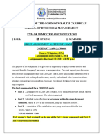 Company Law EOSA Project - Spring 2021 - Final