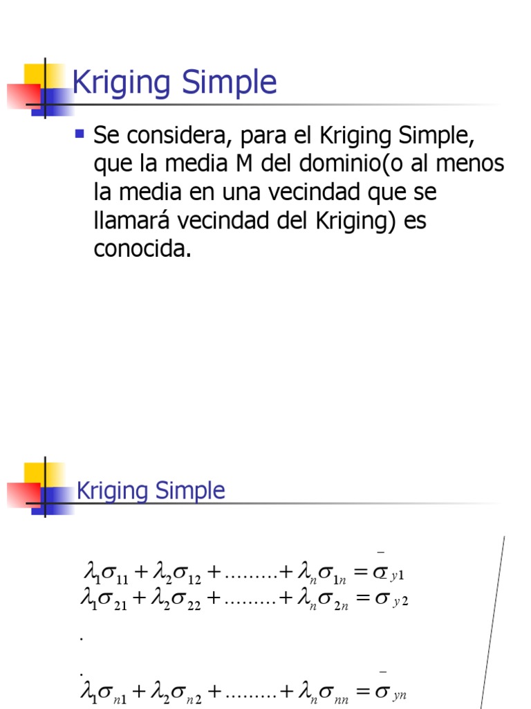 Introducción al Kriging Simple | PDF