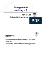 Service Management 4. Benchmarking - 2: Forbes Gibb Forbes - Gibb@cis - Strath.ac - Uk