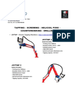 Tapping - Screwing - Helicoil Pose - Countersinking - Drilling