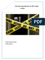 Sociology internal assessment on crime in the community