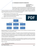 Statistical Techniques in Scientific Research: Statistics