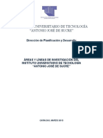 2018 11) Áreas y Líneas de Investigación 2013 Iutajs