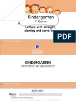 Kindergarten: Letters With Straight, Slanting and Curve Lines