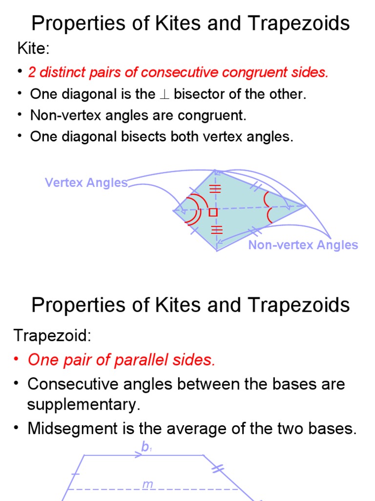 6 6 Properties Of Kites And Trapezoids PDF