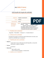 Guía de Lenguaje Comunicación Quinto Básico (6) Abril