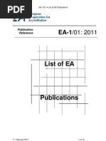 List of EA: Publication Reference