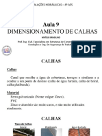 Aula 9 - DIMENSIONAMENTO DE CALHAS