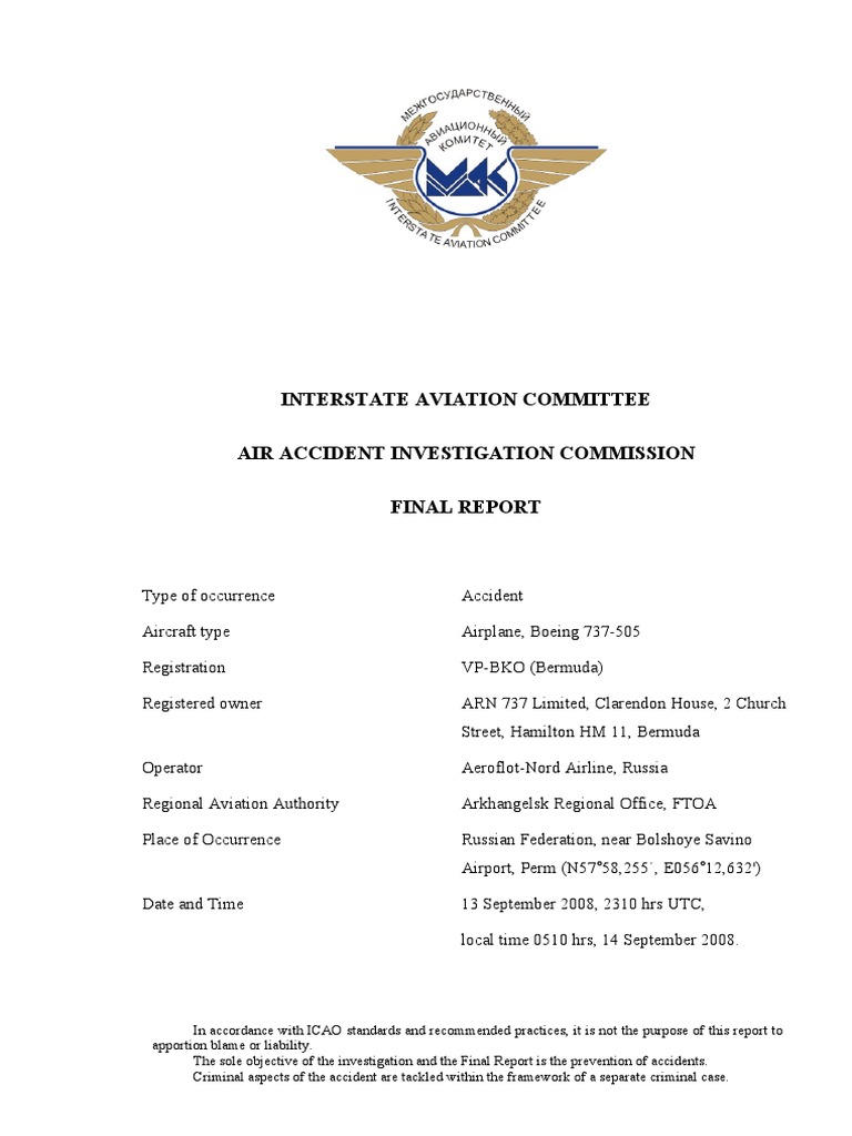 Boeing 737-505 Accident Report Summary | PDF | Air Traffic Control ...