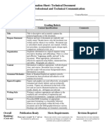 Evaluation Sheet: Technical Document ECE 3005: Professional and Technical Communication