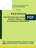 Permen PU No. 5 Th 2008 - Pedoman Penyediaan & Pemanfaaran RTH Perkotaan