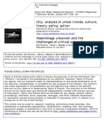 City Assemblage Urbanism and The Challenges of Critical Urban Theory