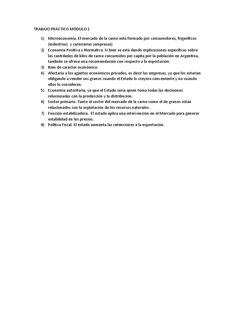 Trabajo Práctico Módulo 1 | PDF | Finanzas y dinero