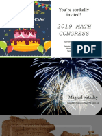 You're Cordially Invited!: 2019 MATH Congress