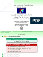 Machine Learning Foundations (機器學習基石) : Lecture 2: Learning to Answer Yes/No