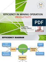 Efficiency in Mining Operation - Productivity