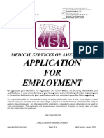 Medical Services of America Employment Application