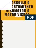Desarrollo O COMPORTAMIENTO Visomotor o Motor Visual