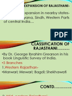 Expansion of Rajasthani