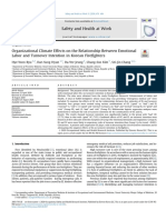 Organizational Climate Effects On The Relationship Between Emotional Labor and Turnover Intention in Korean Firefighters