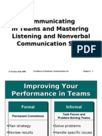 Communicating in Teams and Mastering Listening and Nonverbal Communication Skills