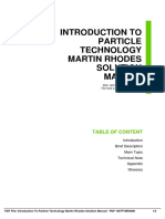 Introduction To Particle Technology Martin Rhodes Solution Manual