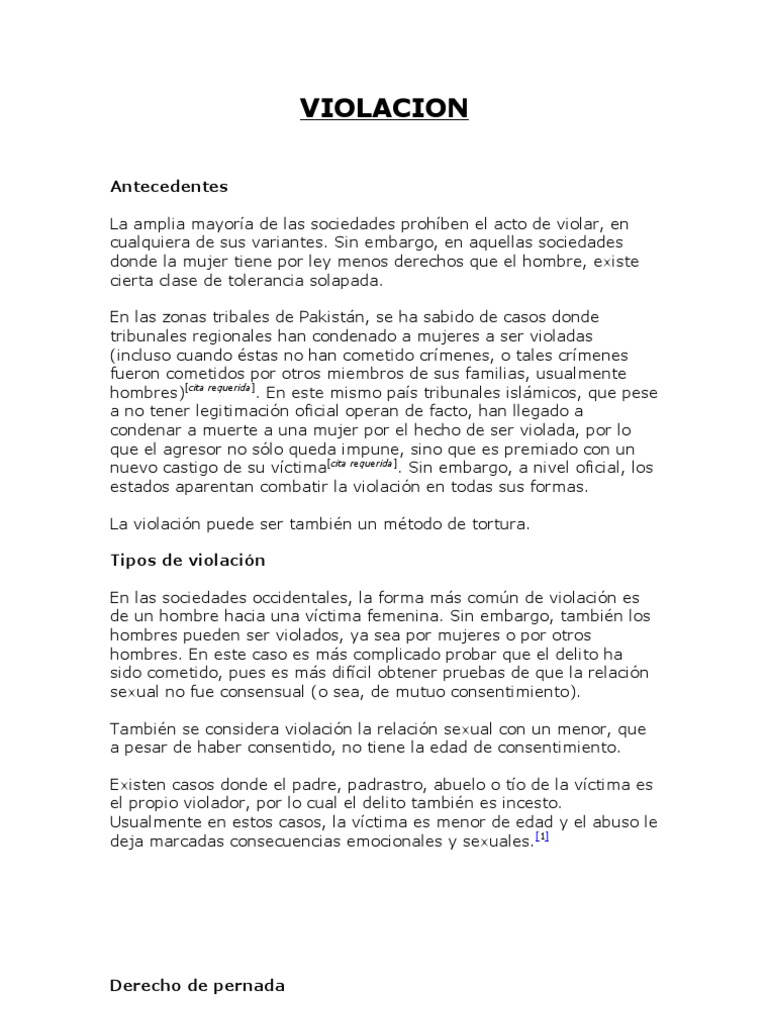 Tipos y Contextos de Violación | PDF | Violación | La sexualidad humana
