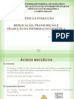 Replicação, Transcrição e Tradução Do Material Genético - Genetica e Evolucao