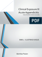 Clinical Exposure III Acute Appendicitis: Yohanes Marcellino Armiento/ 01071170169