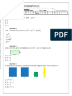 Avaliação de Matemática - 8º Ano