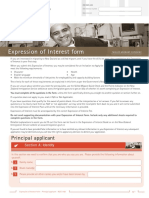 Expression of Interest Form: Principal Applicant